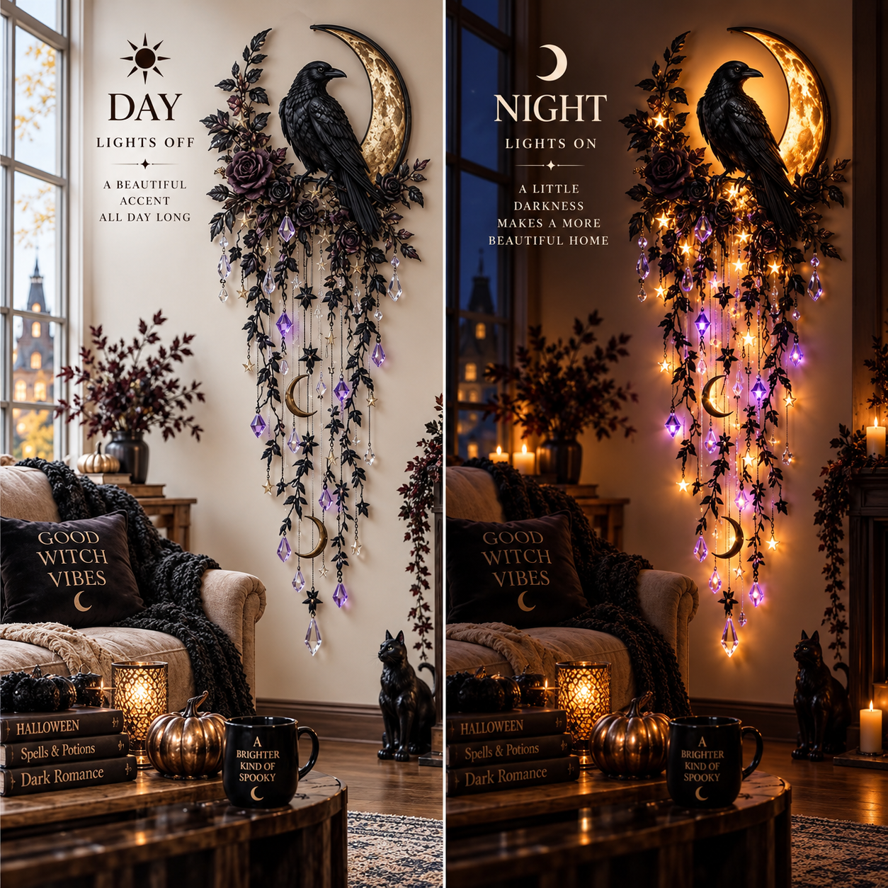 Raven Midnight day and night comparison