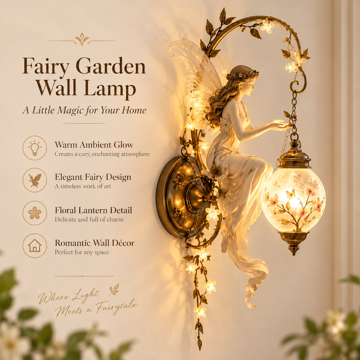 Fairy Garden Wall Lamp