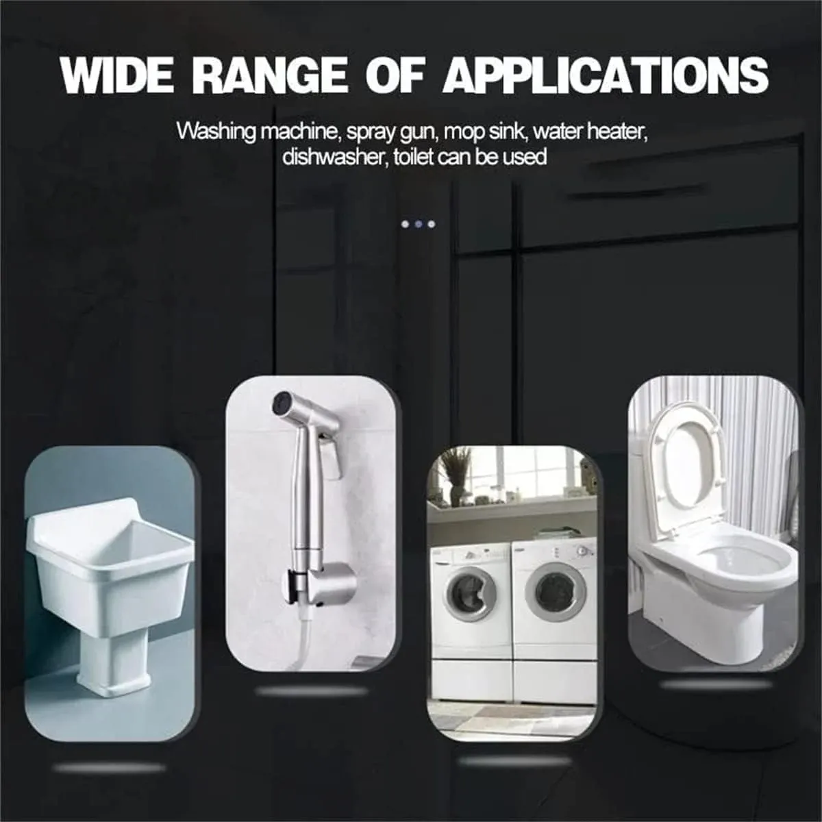 Wide range of applications for dual outlet water faucet