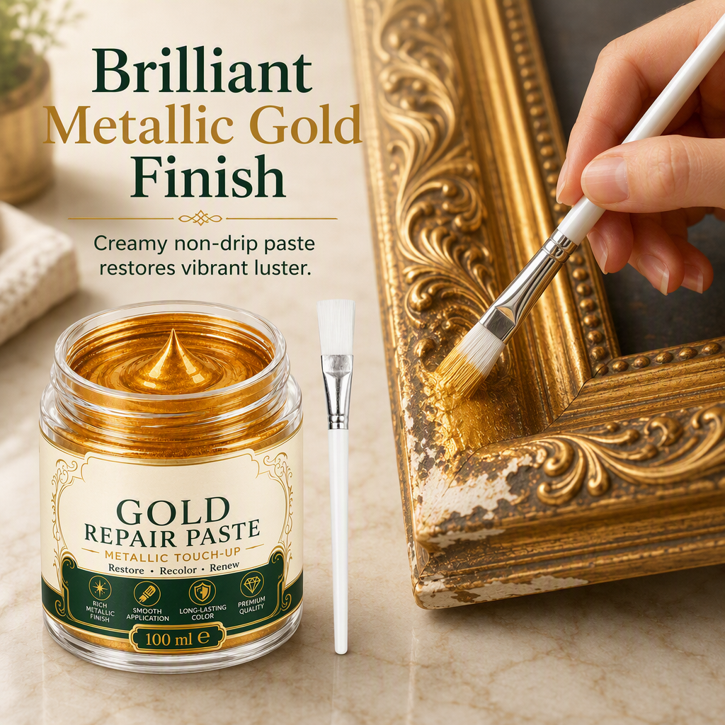 Brilliant metallic gold finish paste