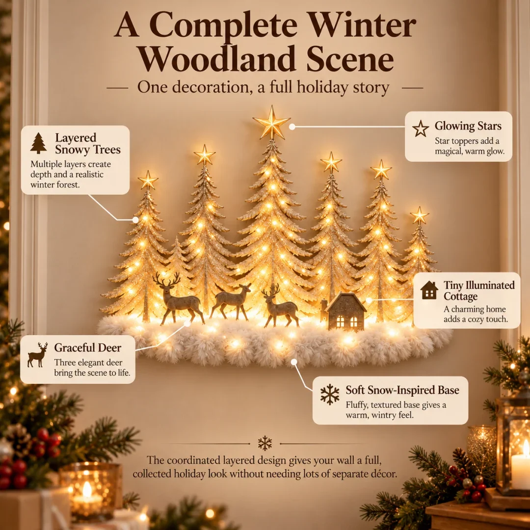 Complete Christmas Woodland Forest Scene