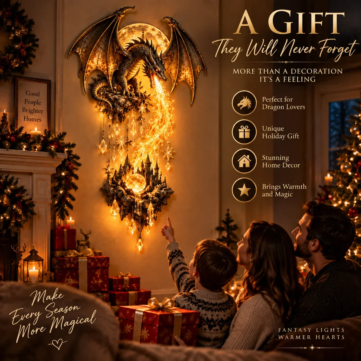 Dragonfire Moonlight Wall Lamp gift