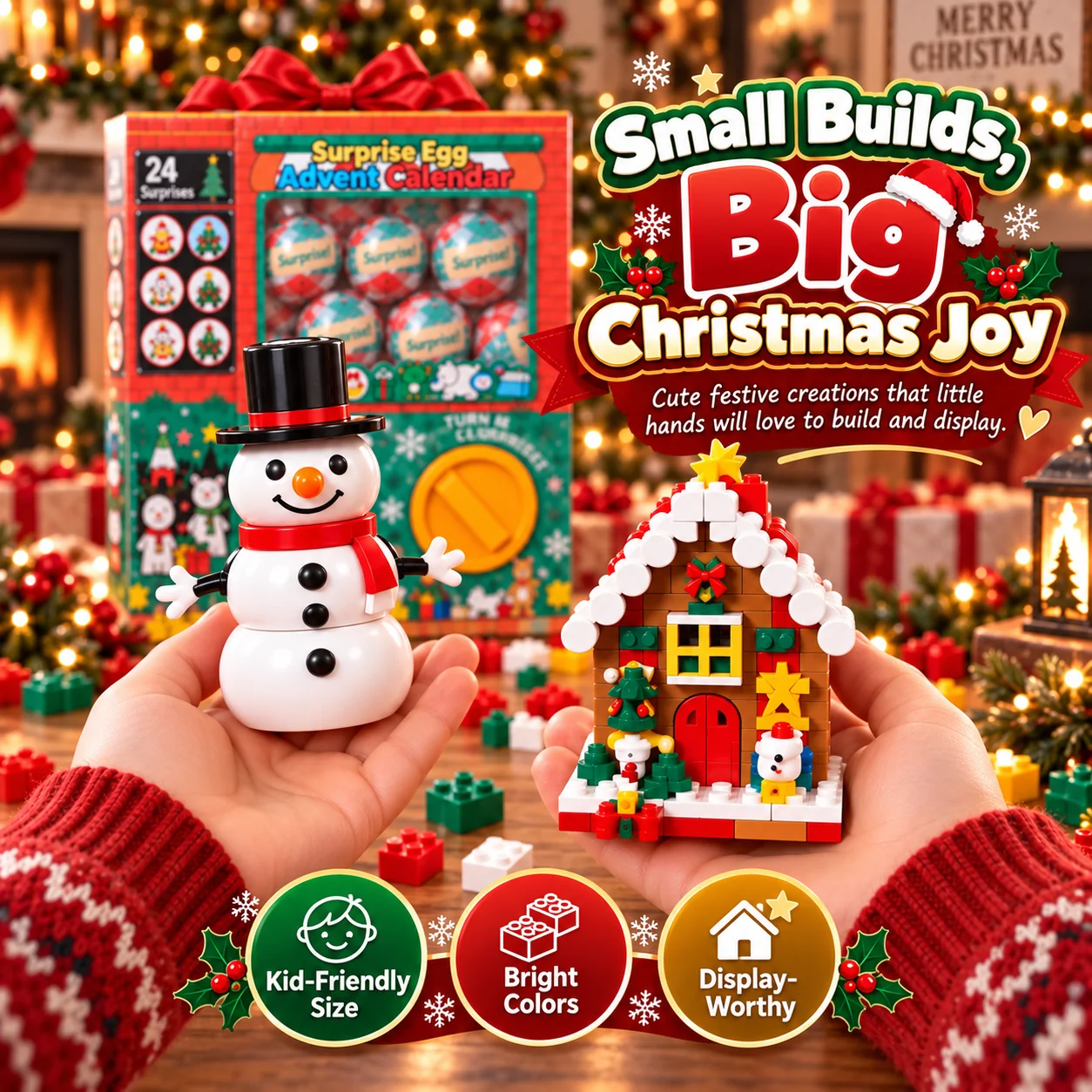 🎄🎅 2026 Christmas Capsule Building Blocks, Surprise Mini Building Set 🎁