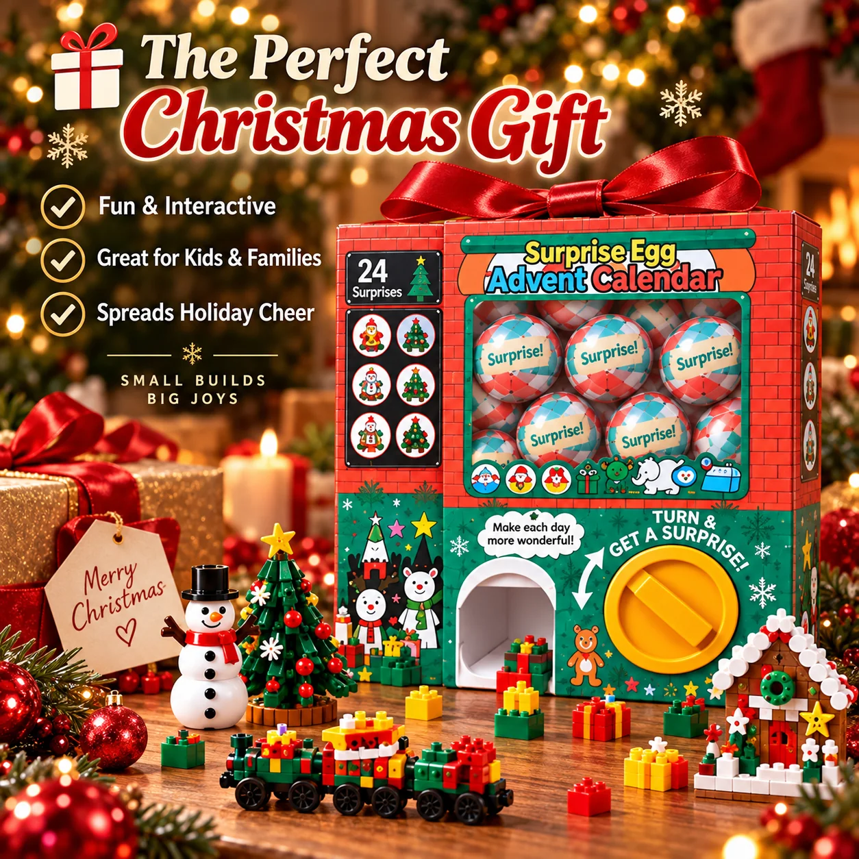 🎄🎅 2026 Christmas Capsule Building Blocks, Surprise Mini Building Set 🎁