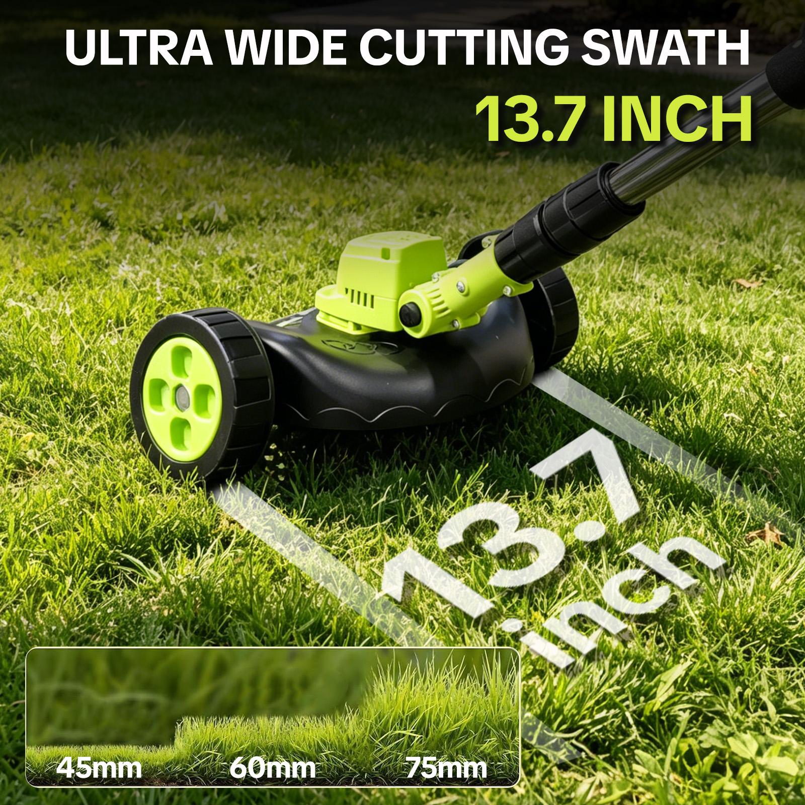 Cordless lawn care tool and cutting components