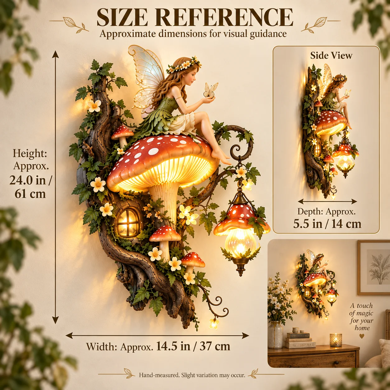 Enchanted Fairy Mushroom size reference