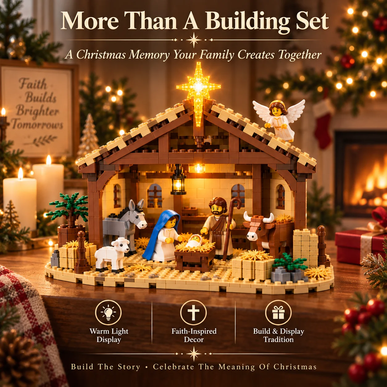 Nativity Story Building Set Christmas Display
