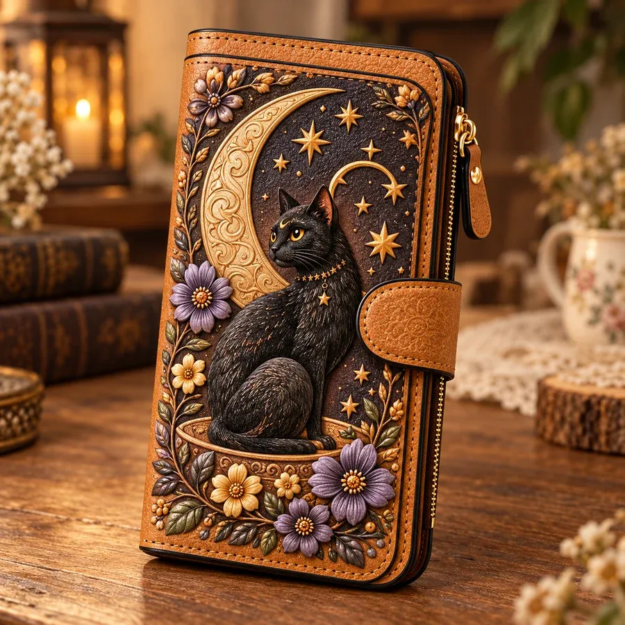 Crescent Cat wallet