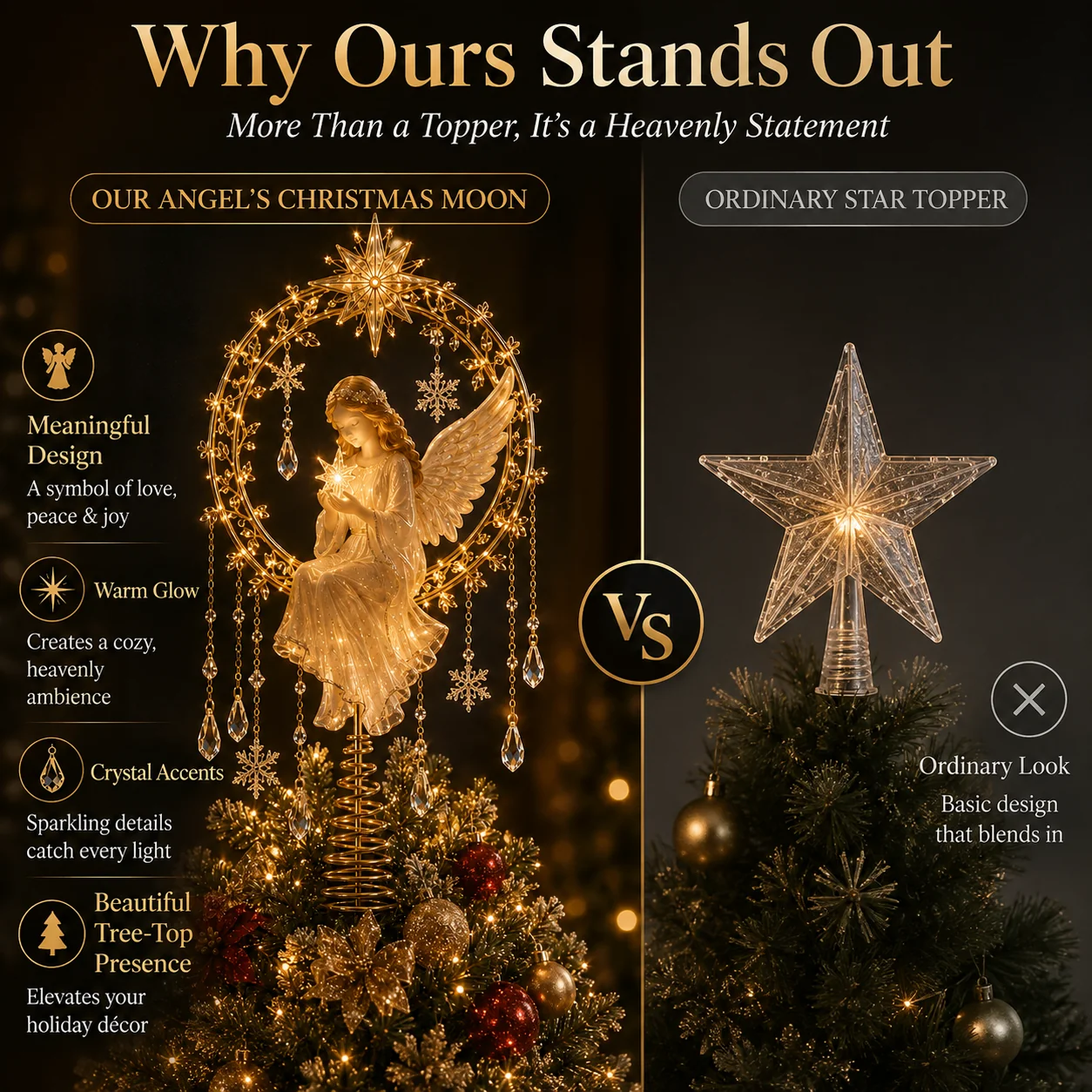 Angel Christmas Moon Comparison