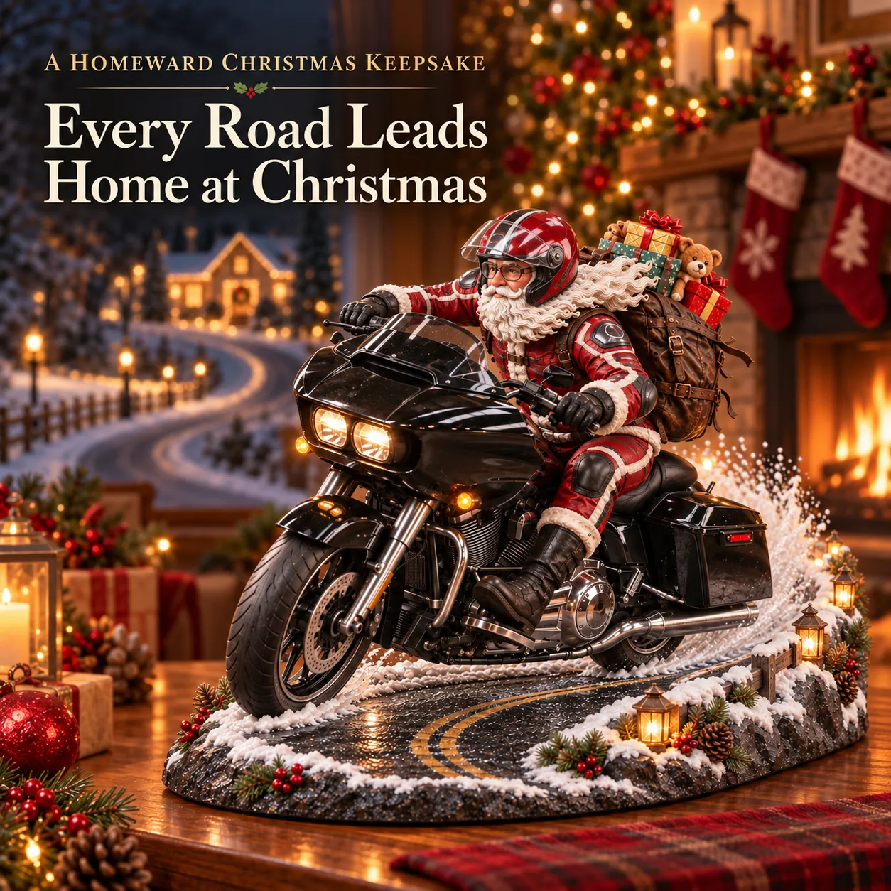 Every Road Leads Home at Christmas Motorcycle Santa