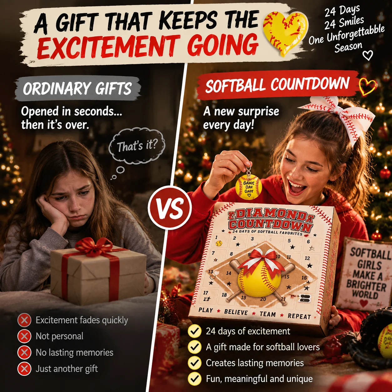 Daily softball Christmas surprise