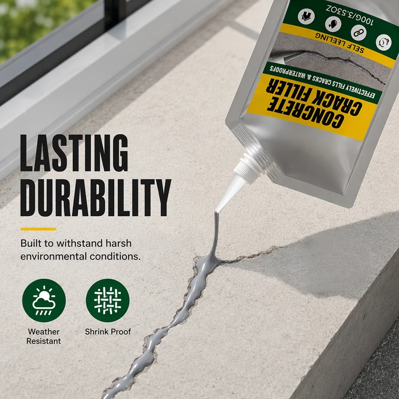 Flexible weather-resistant concrete crack sealant