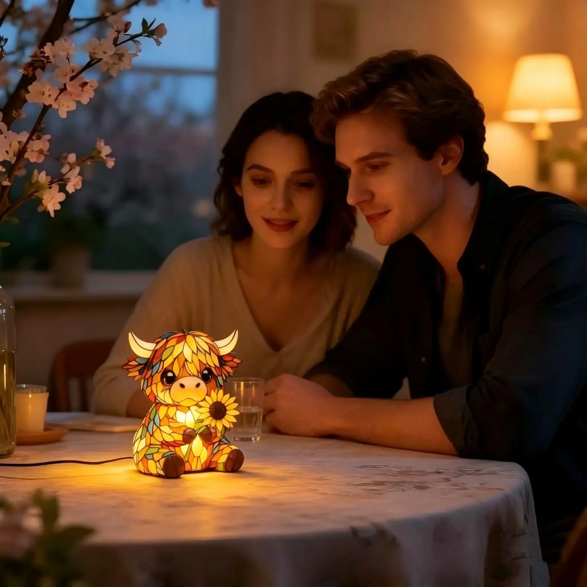 Highland Cow LED night light gift