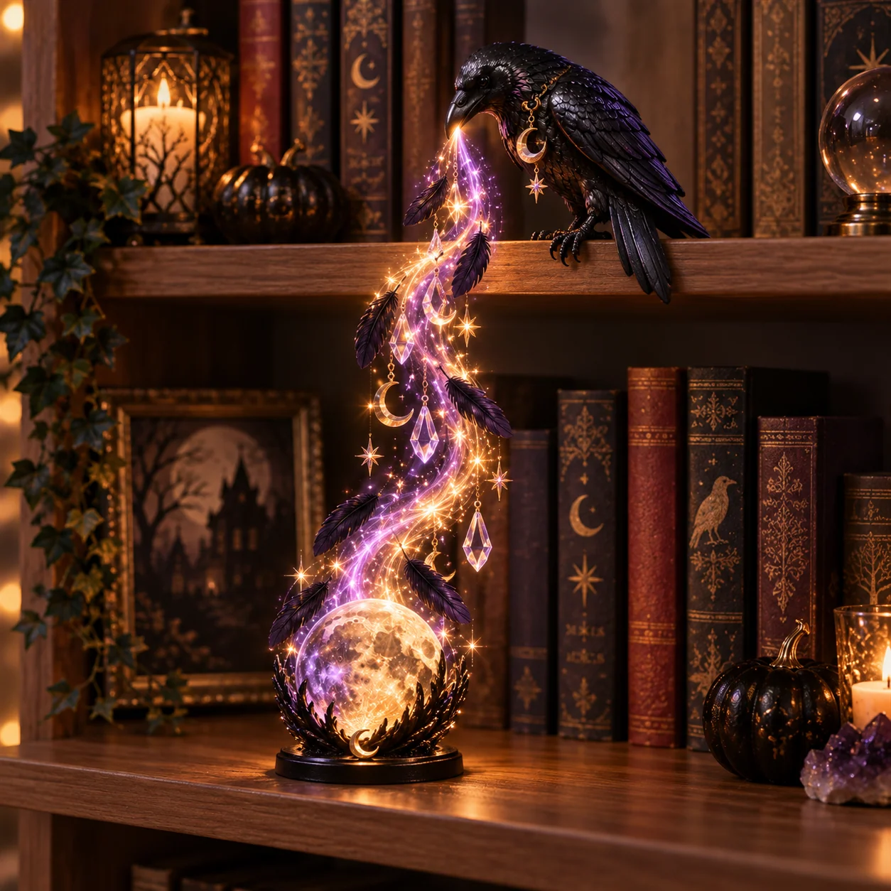 Raven Halloween Magic Cascade