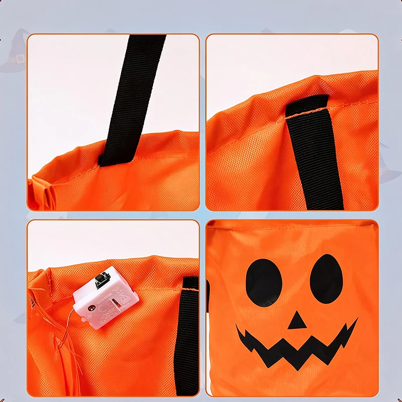 Halloween Candy Bucket Material and Handle Details