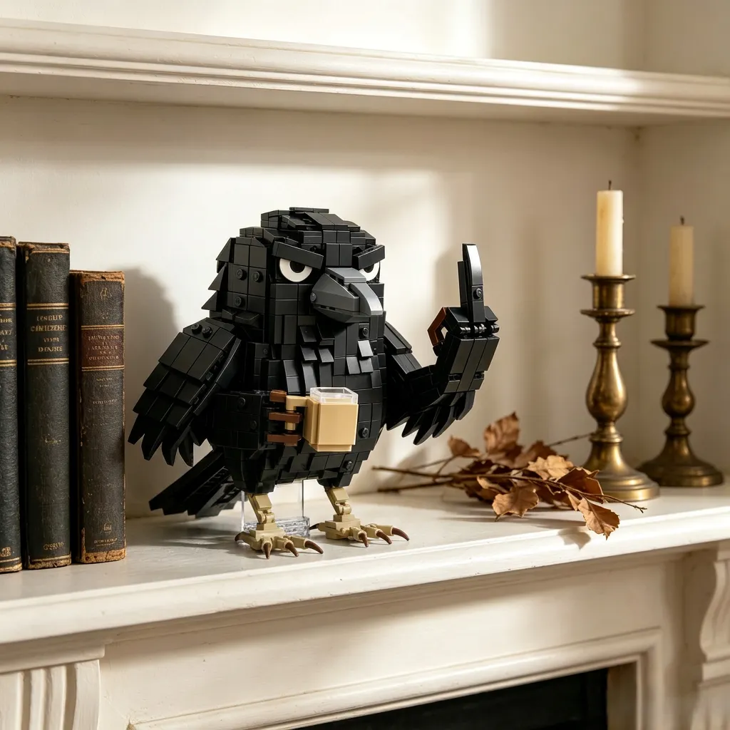 Sarcastic Crow Coffee Break Figure