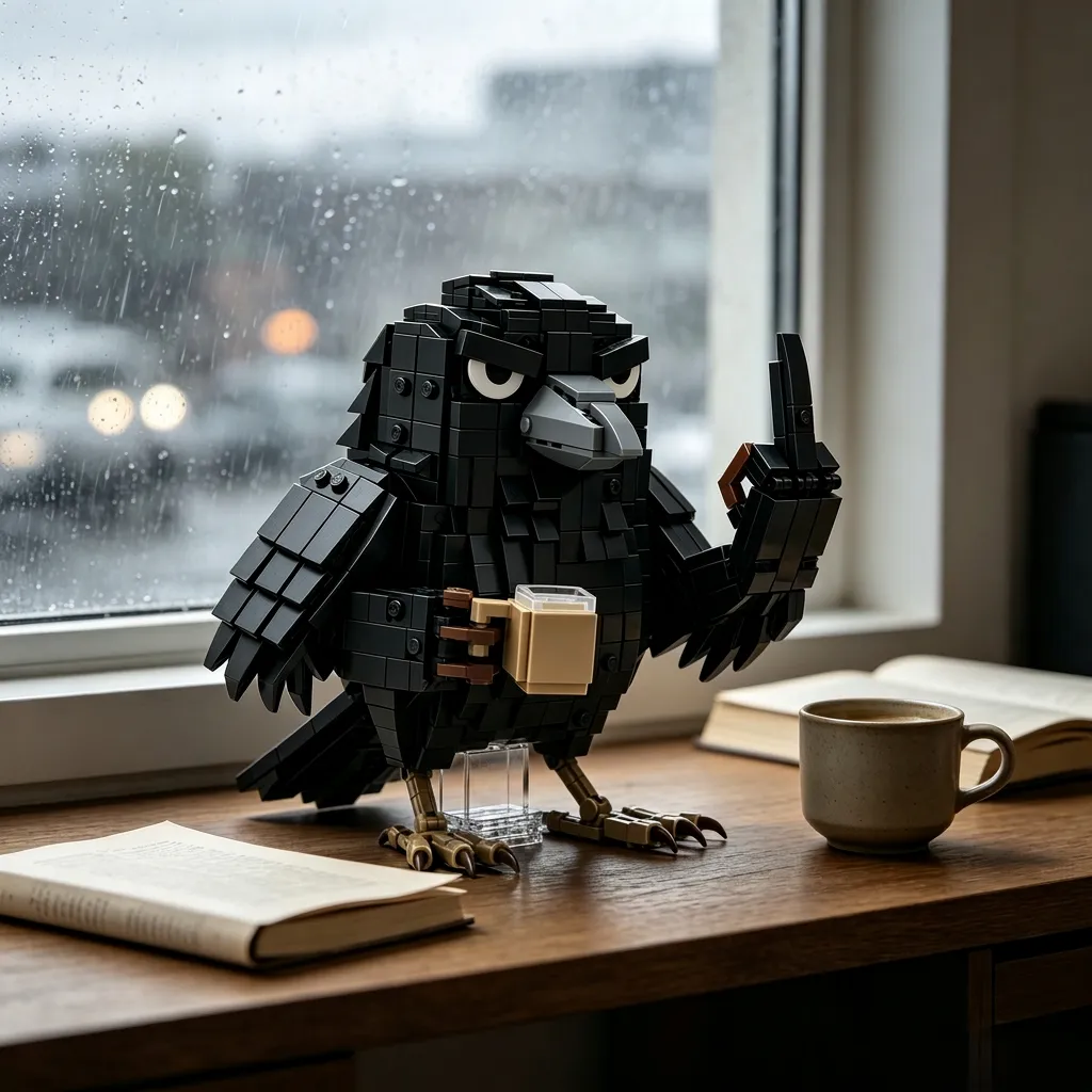 Funny Crow Desk Decor