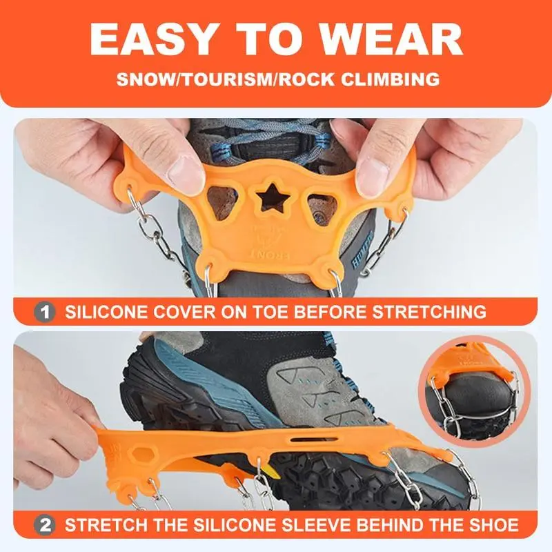 How to wear slip-on ice cleats