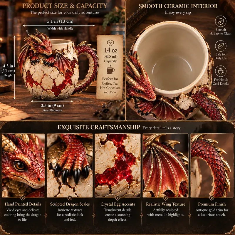 Fantasy dragon printed story card
