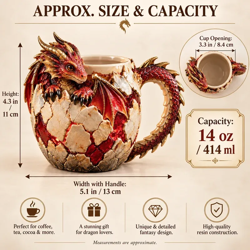 Fantasy dragon mug presentation box interior