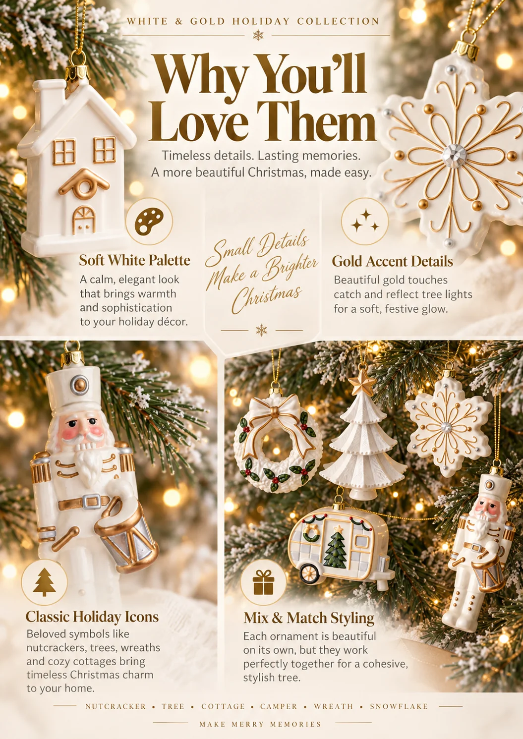 Benefits of White and Gold Christmas Ornaments