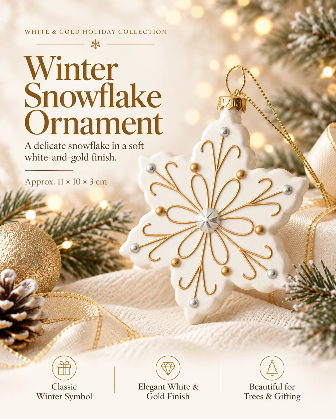 Winter Snowflake Ornament