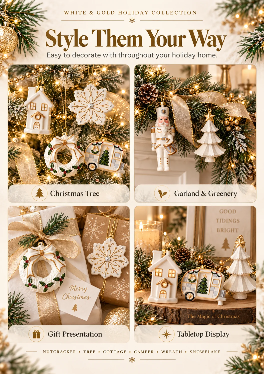 Christmas ornament styling ideas