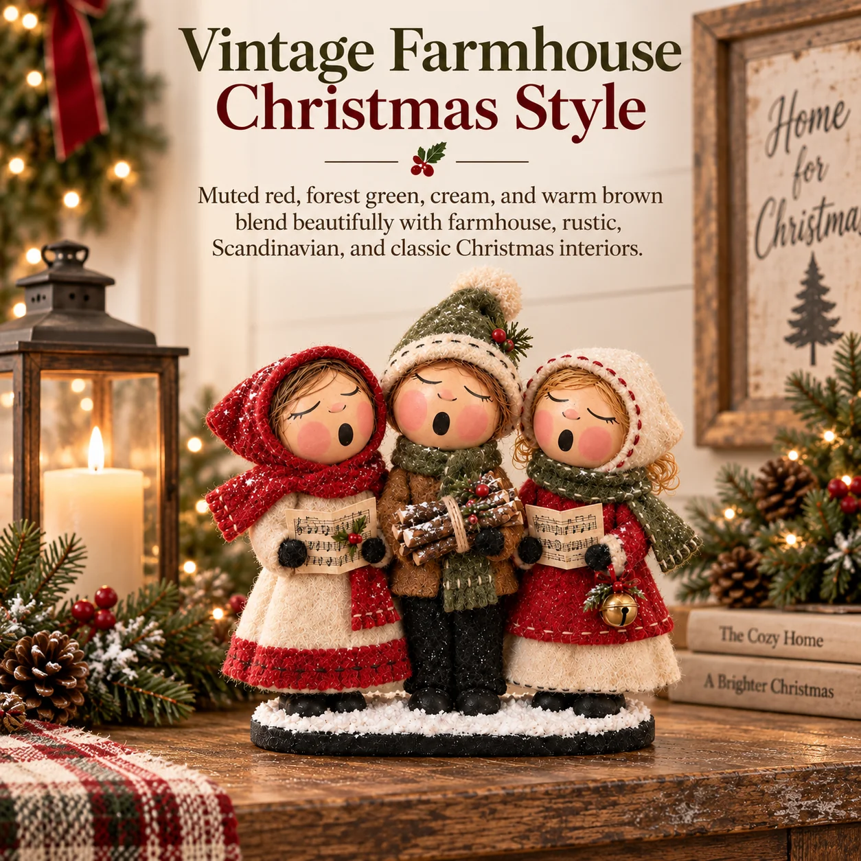 Vintage Farmhouse Christmas Carolers