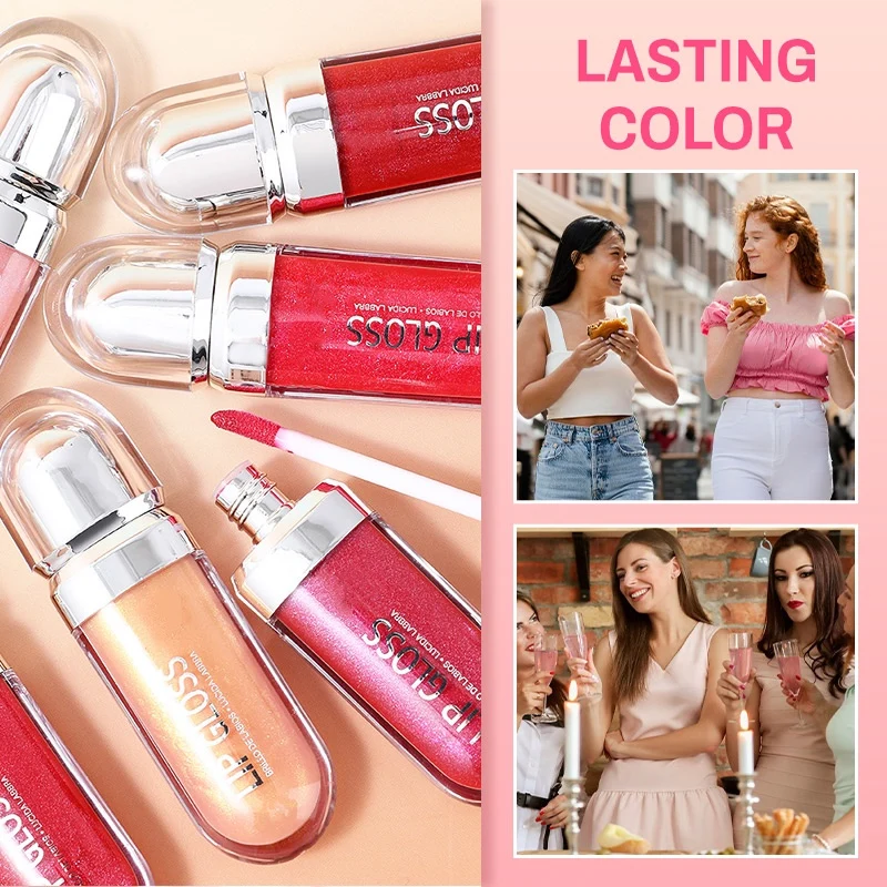 Lip gloss color application
