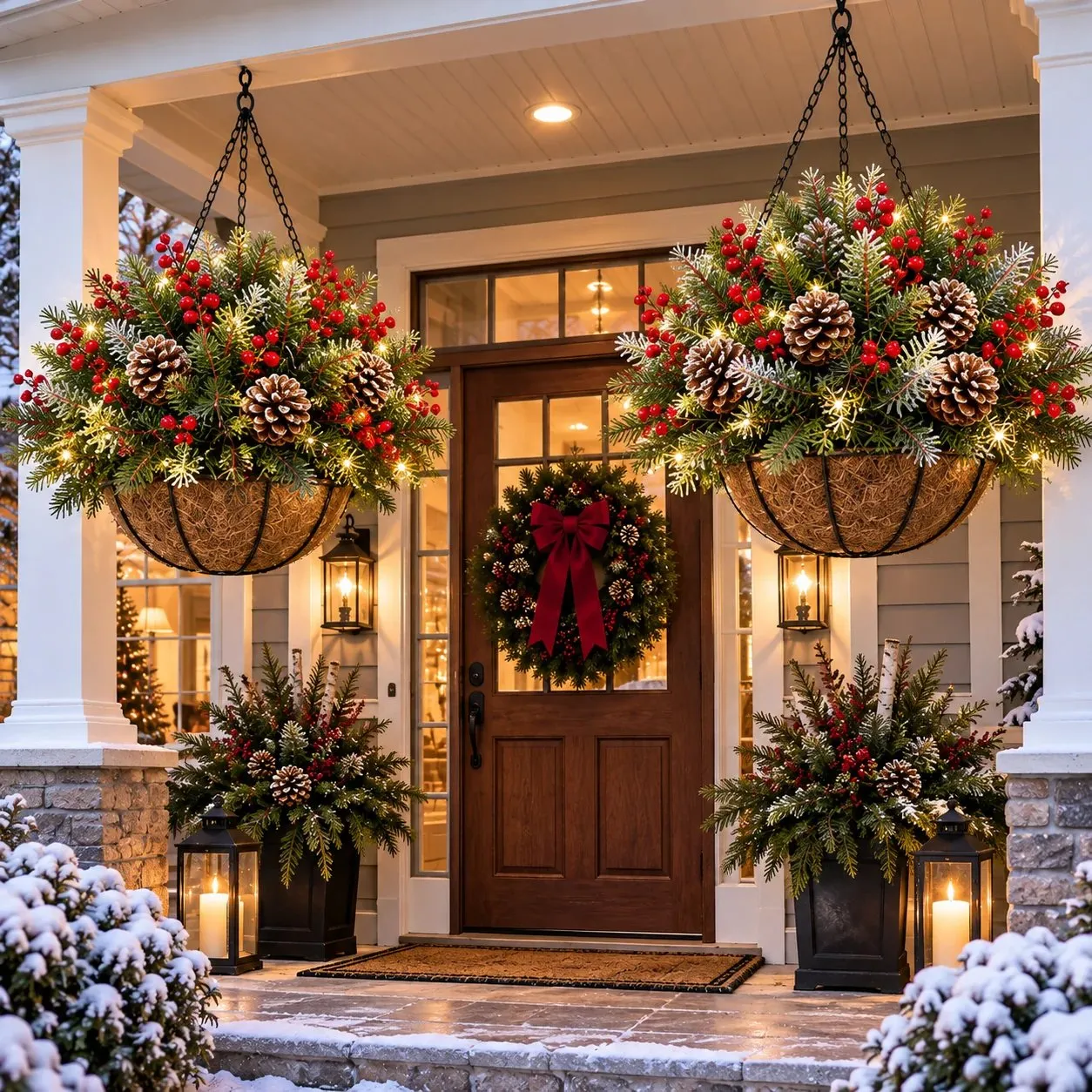 Low maintenance Christmas greenery
