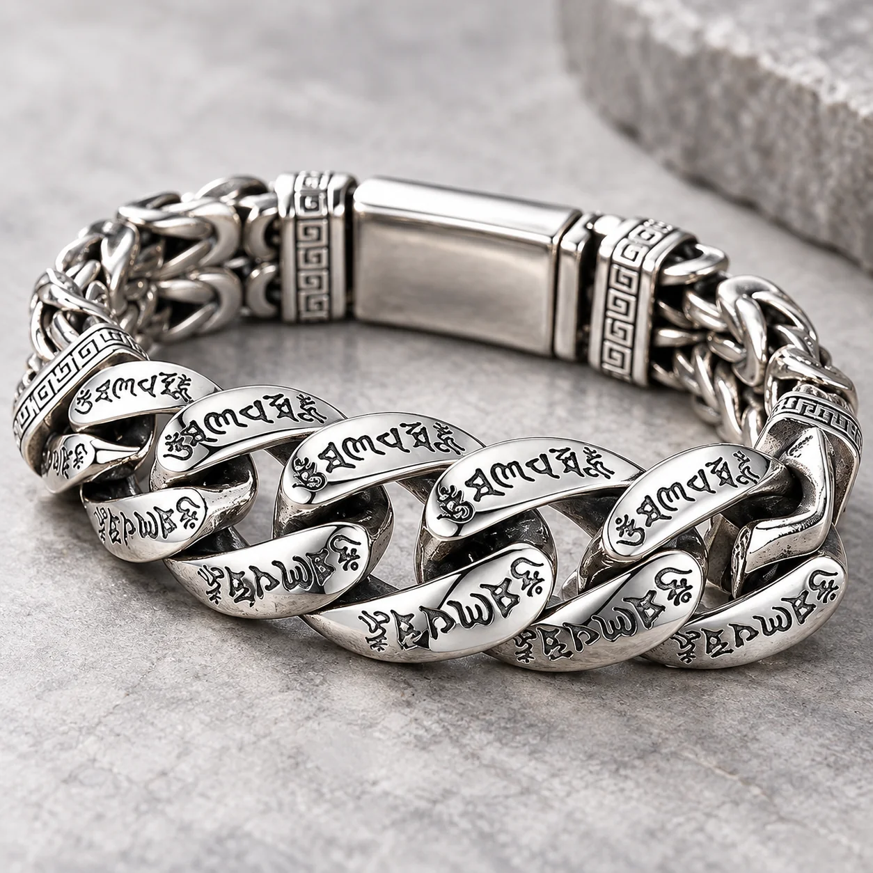 Bracelet worn casually at a coffee table