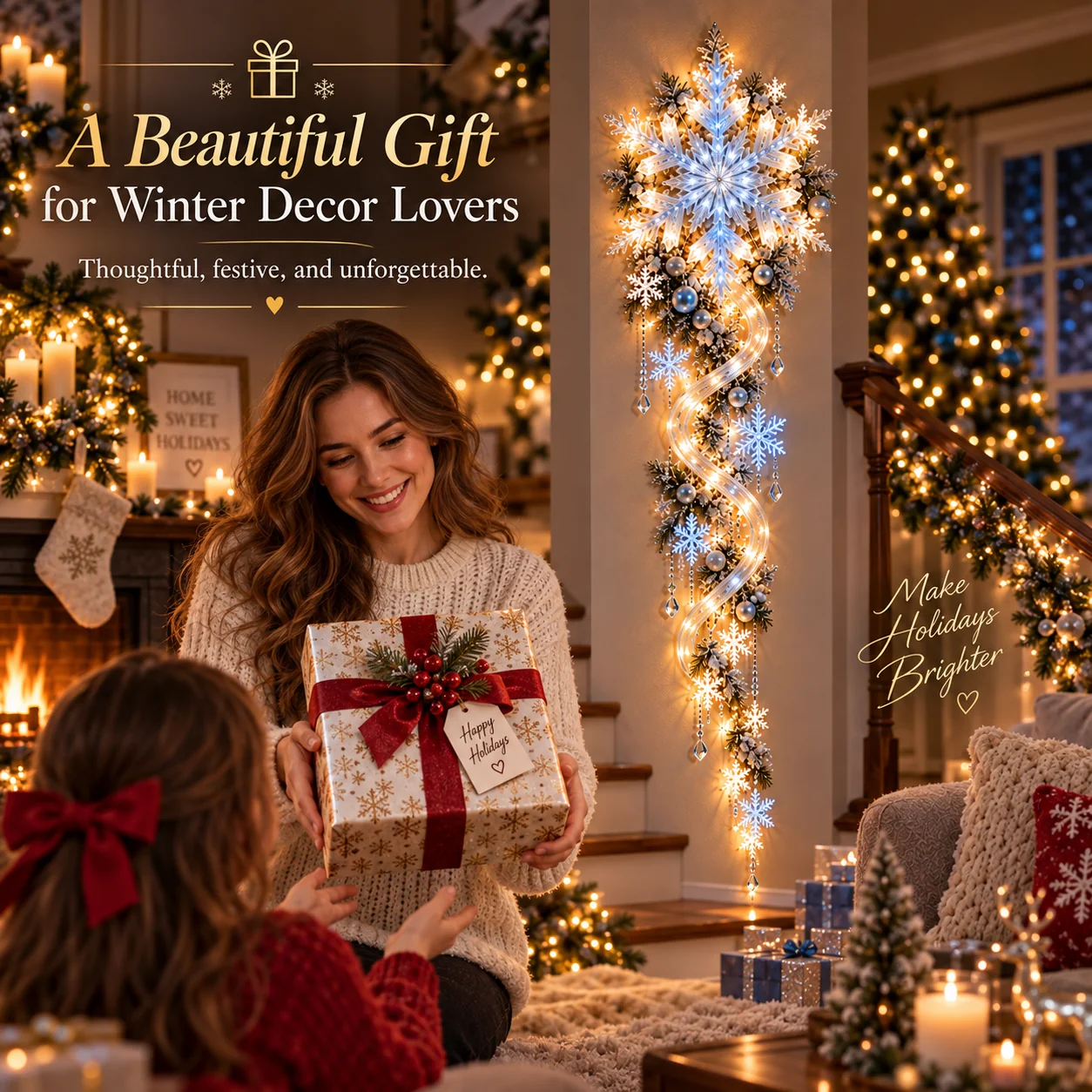 Snowflake Blizzard Trail Christmas gift lifestyle scene