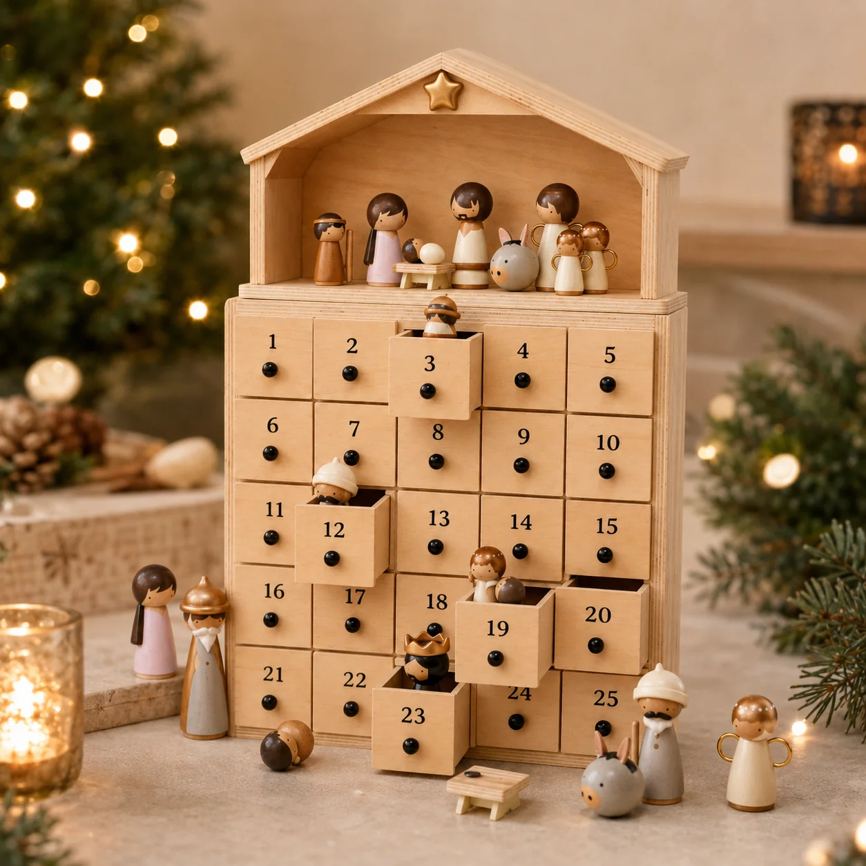 Nativity Advent Calendar Christmas display
