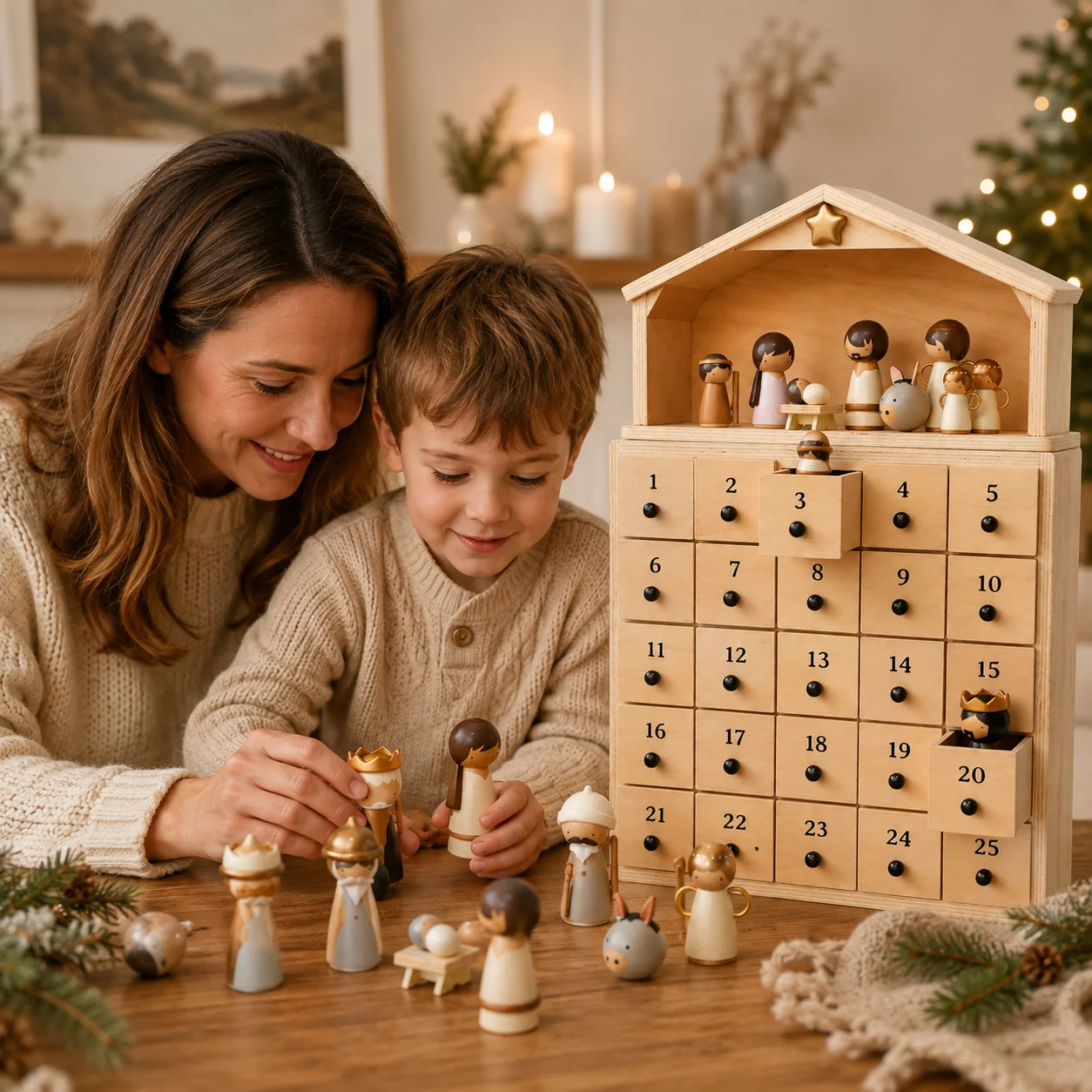Family Nativity Christmas countdown