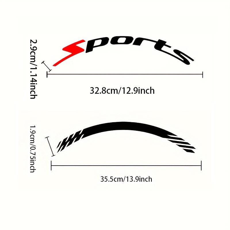 [Glue not included] 4 Piece Set Car Motorcycle Tire Decoration Stickers, Waterproof Thickened Universal Wheel Decals,3D Design, Vehicle Exterior Decoration, Automotive Accessories, Car Decorative Sticker