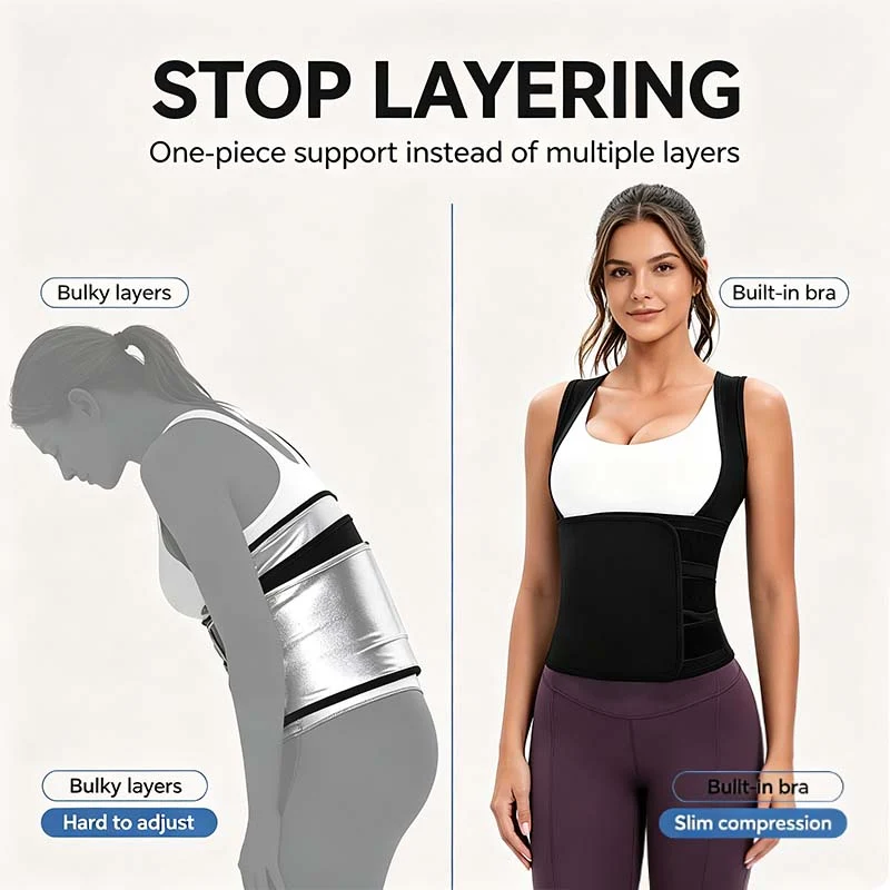 Women's fitted compression-style vest