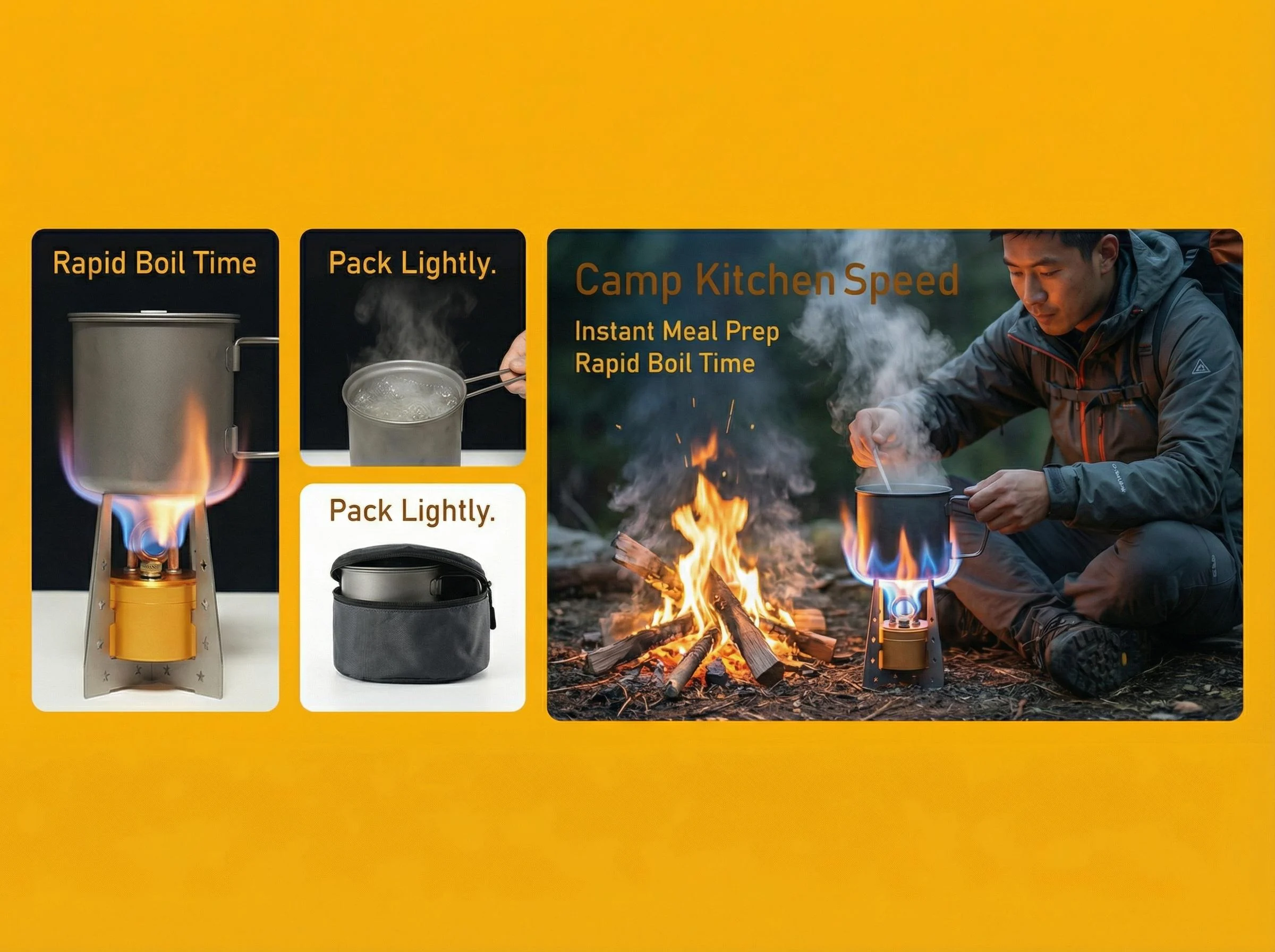 Self-Pressurized Alcohol Stove, Lightweight Aluminum & Copper Burner for Hiking & Survival Camping, High-Efficiency Cooking with Windproof Stand, Camping Accessories, Copper Tube, Compact And Portable, Aluminium, Camping Equipment, Portable Kitchen