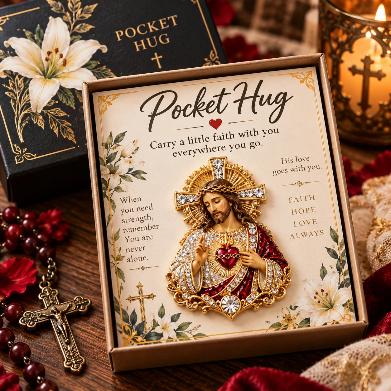 Sacred Heart - Carry the Faith Pocket Hug