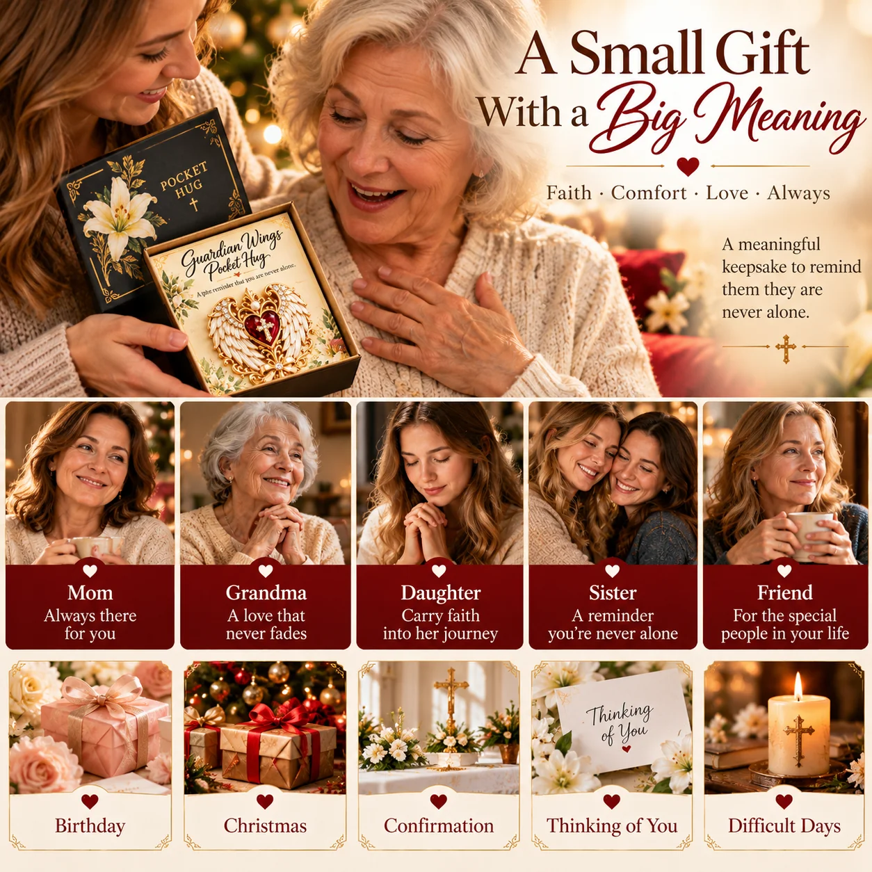 Faith-inspired gifting scenes for family and friends