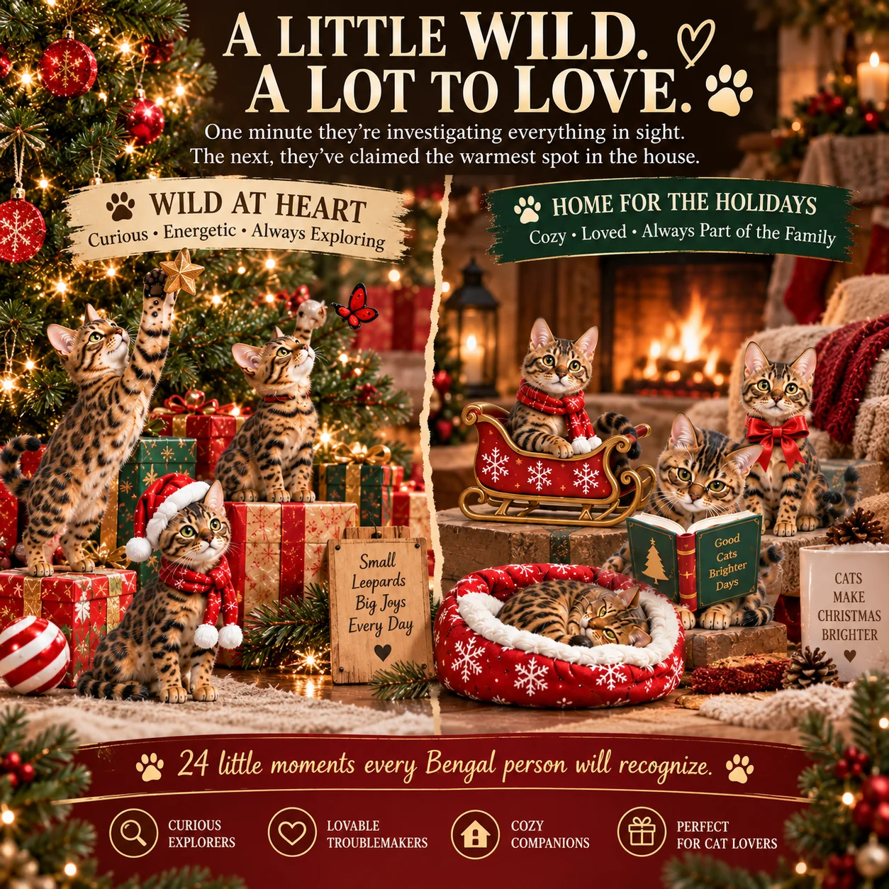Bengal cats wild at heart and cozy at home