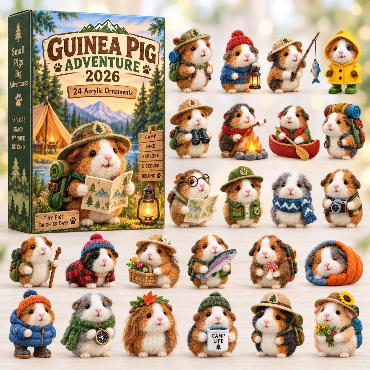 Guinea pig advent calendar adventure themed figures