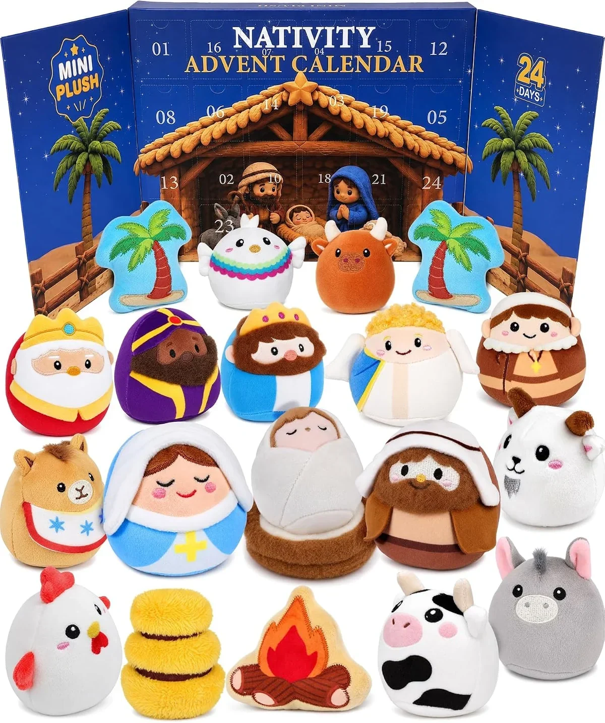 Journey to Bethlehem 24-day plush Nativity Advent calendar