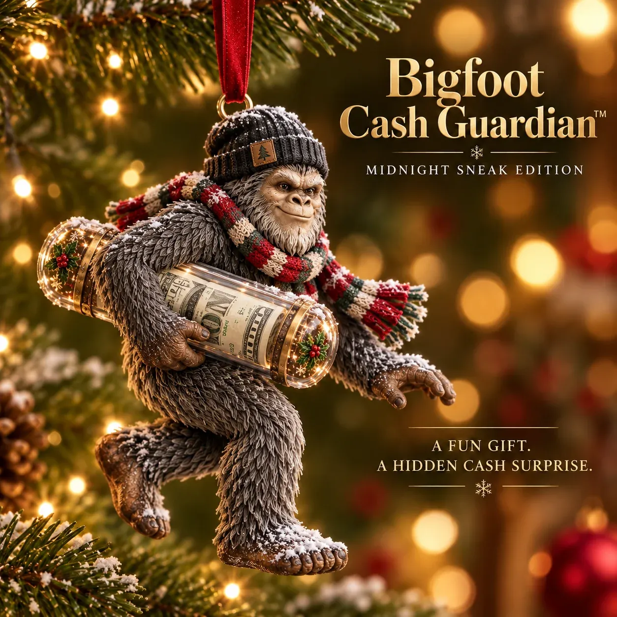 Bigfoot holiday cash keeper style