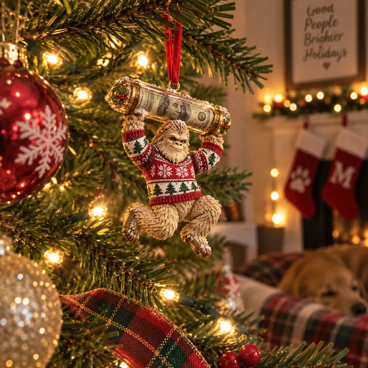Bigfoot ornament customer unboxing