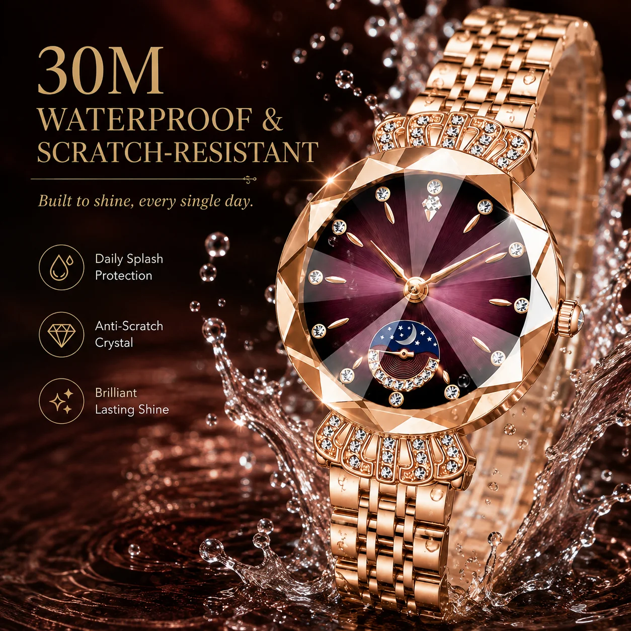 Waterproof watch demonstration