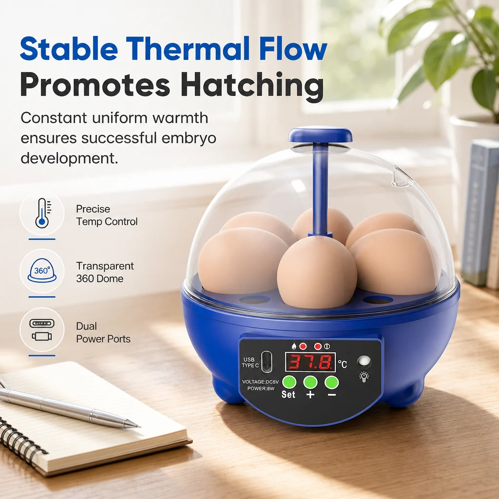 Mini egg incubator temperature control