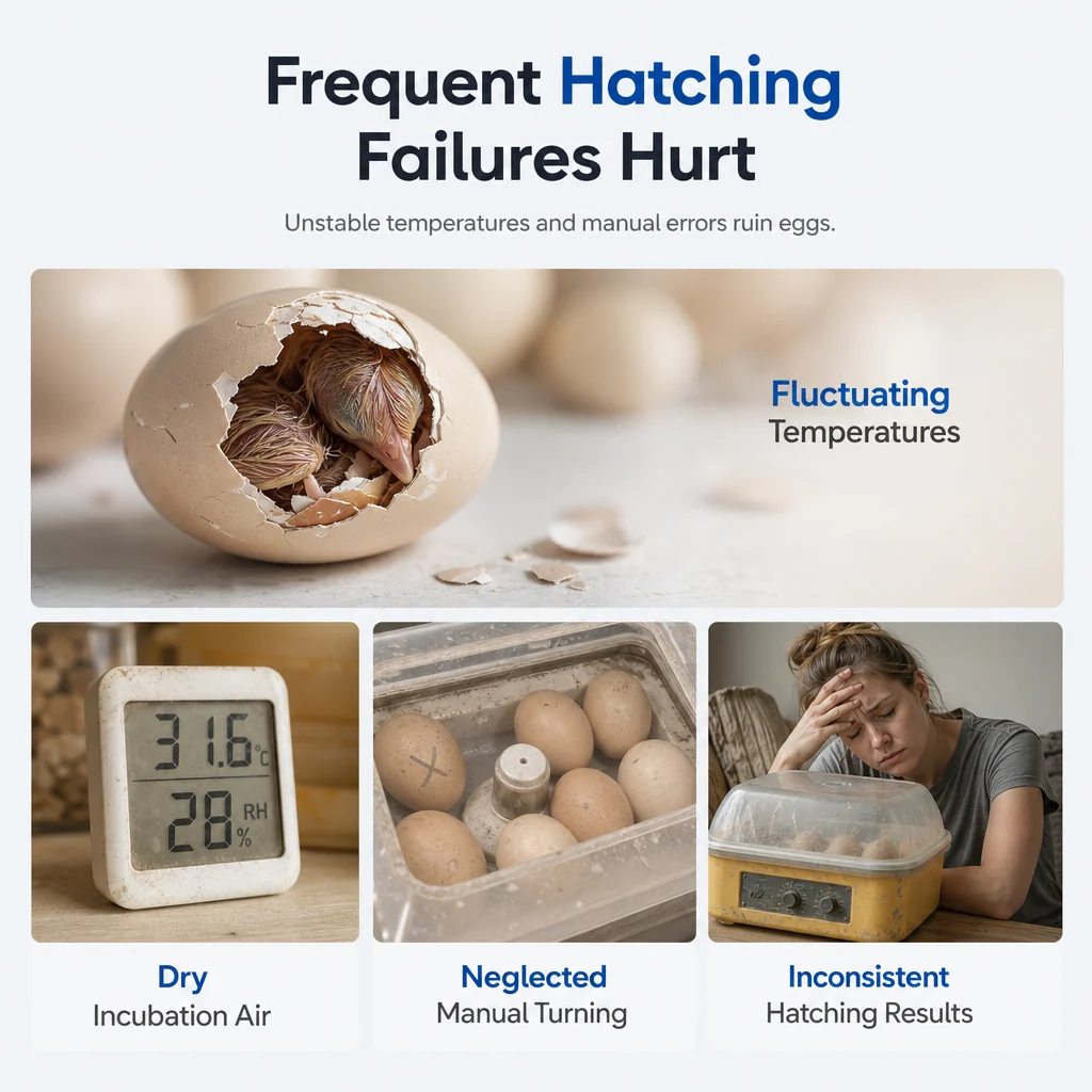 Egg incubation environment and conditions