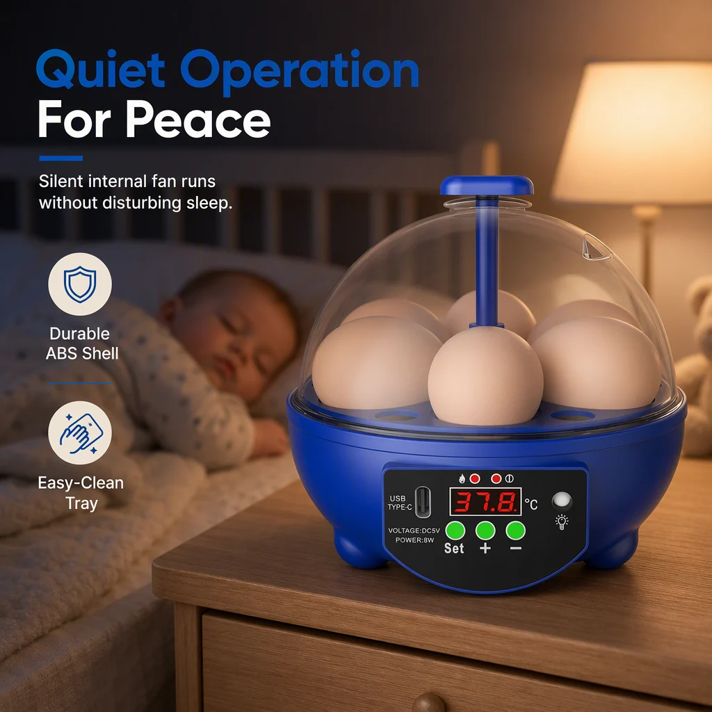 Compact home egg incubator