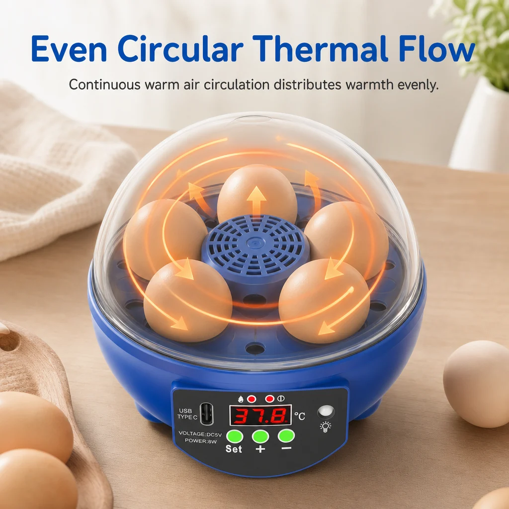 Internal airflow system of egg incubator