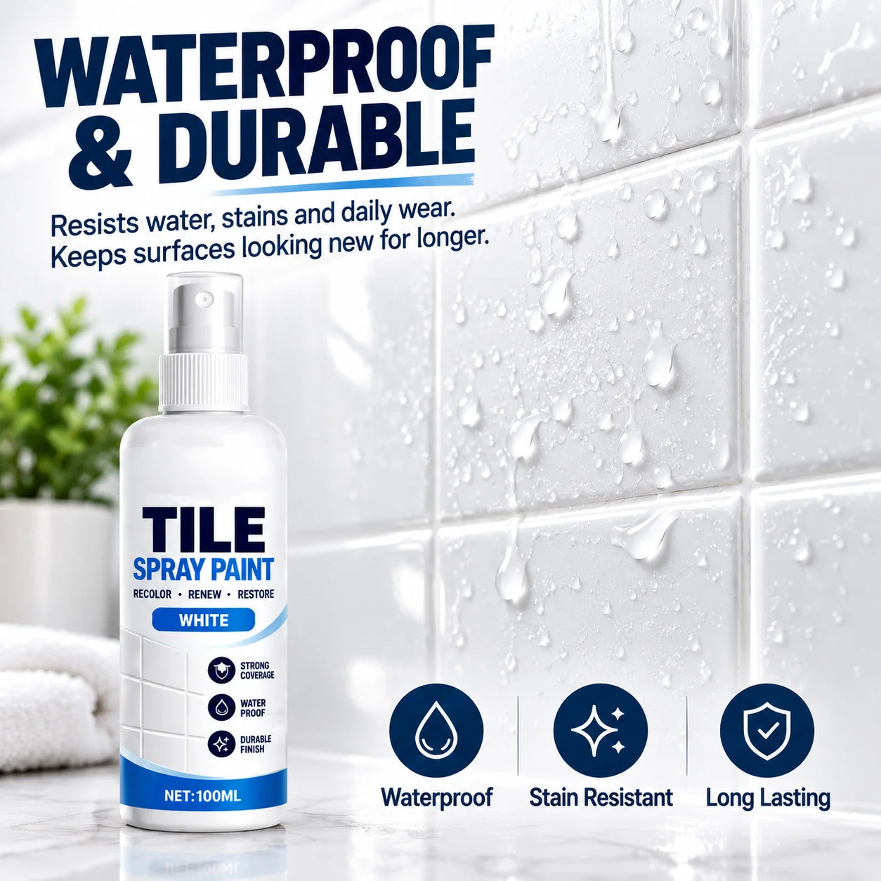 🎨 Tile Renewal Spray Paint | 100ml 3 Colors product image 15